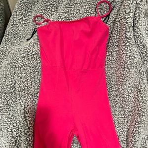 Hot pink one piece